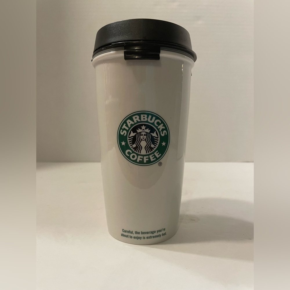 Starbucks Logo White 12 Oz. Ceramic Travel Coffee Mug